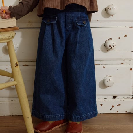 monatelier/3. flap denim pants S-2XL