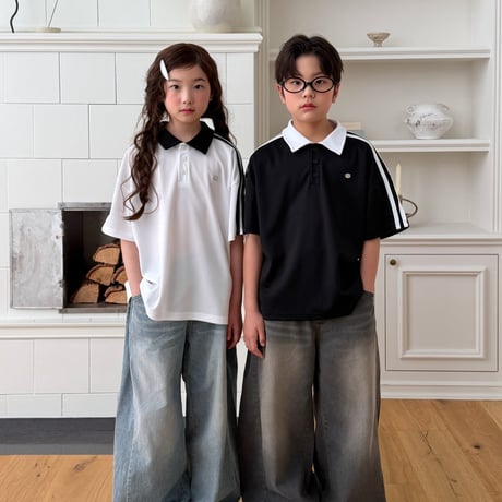 matilda/40. Airy two line collar T-shirt 15-19