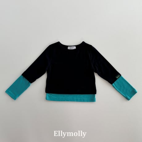 ellymolly/135. rolling two color T-shirt 5-11