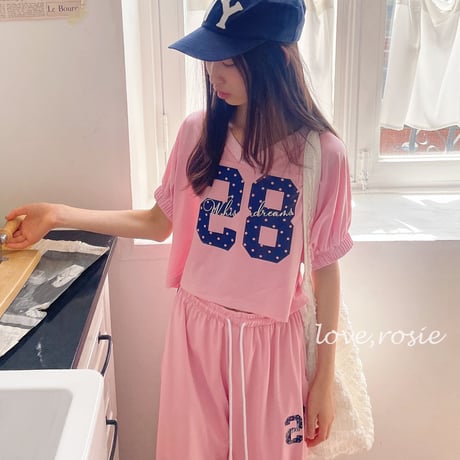 loverosie/155. mesh puff crop tee  3XL