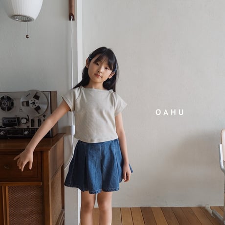 oahu/51. boat neck golgi T-shirt JS-JXL