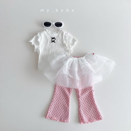 mybebe/19. double fril T-shirt XS-XL