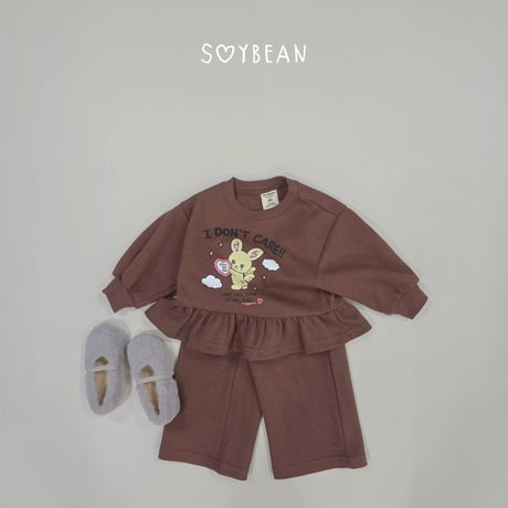 soybean/116. plan ) bunny fril wide updown set XS-XL