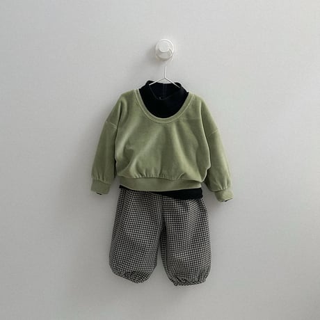 minirobe/2. Velour U-Neck Sweatshirt  S-XL
