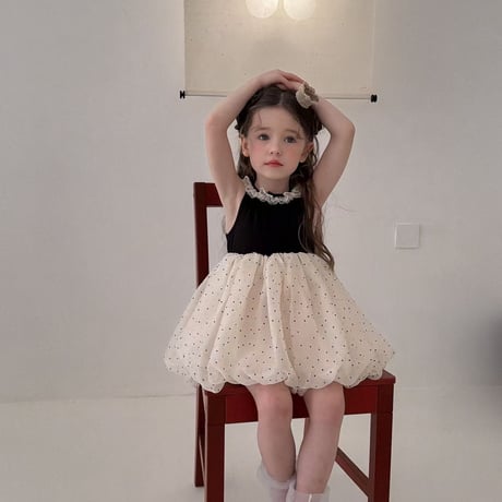 aiai/74. black combi dot one-piece 90-130