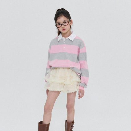 forkchips/30. pastel shirts collar T-shirt JS-JXL