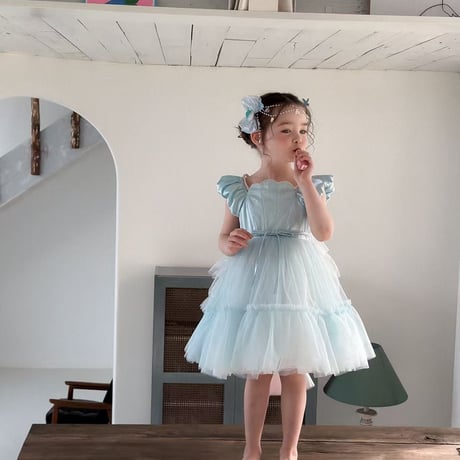 aiai/56. blue ferry tutu ( hairpin set ) one-piece 90-130