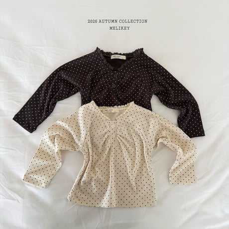 melikey/8. dot shirring T-shirt JS-JM