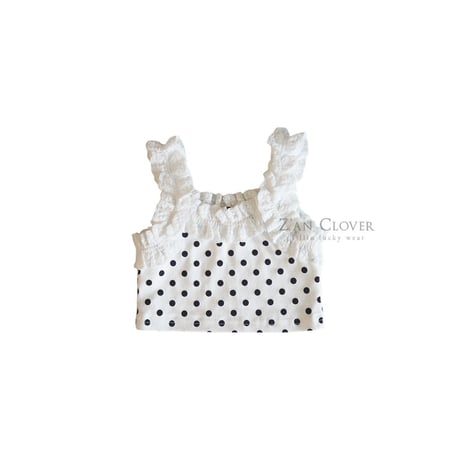 zanclover/154. dot fril sleeveless 3-11