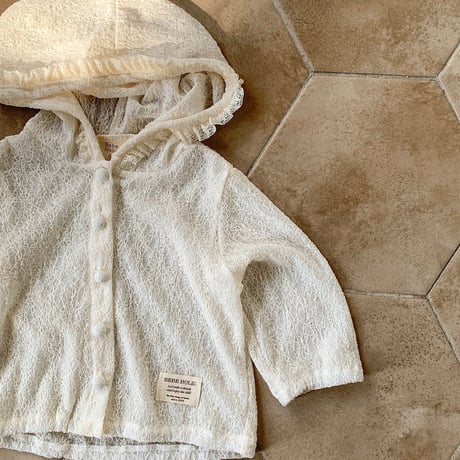 bebeholic/53. lace hood jacket S(6-12M)-M(12-18M)