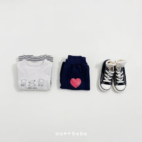 oottbebe/19. heart pocket pants XS(1-2Y)-XL(6-7Y)