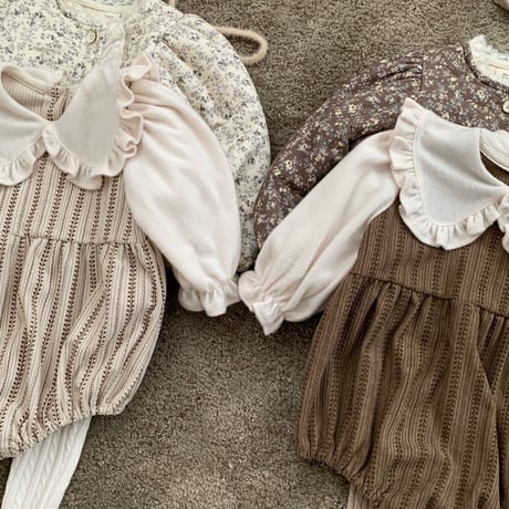 bebeholic/17. leaf collar suit S(3-6M)-L(12-18M)