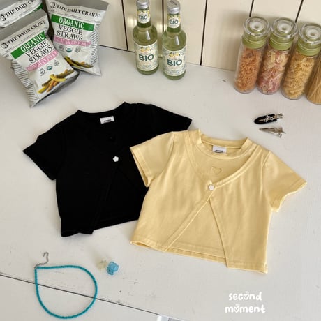 secondmoment/60. rayerd heart T-shirt JS-JL