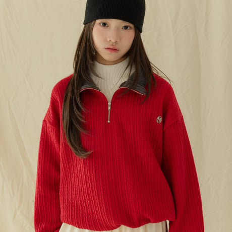 sm2/5. collar half golgi knit zipup 9-17