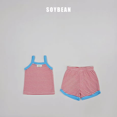 soybean/177. plan ) windy stripe updown set XS-XL