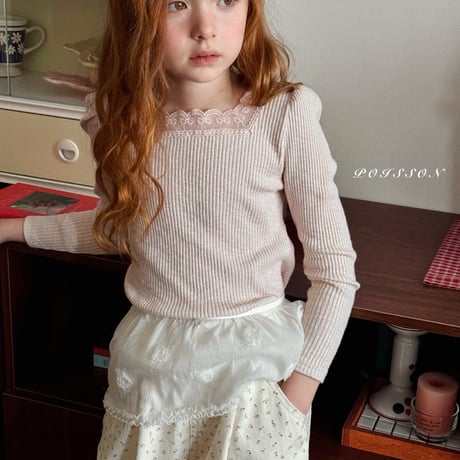 poisson/12. blan lace T-shirt JS-JM
