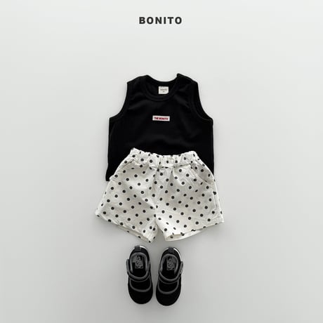 bonito/116. sleeveless dot pants set 6M-18M