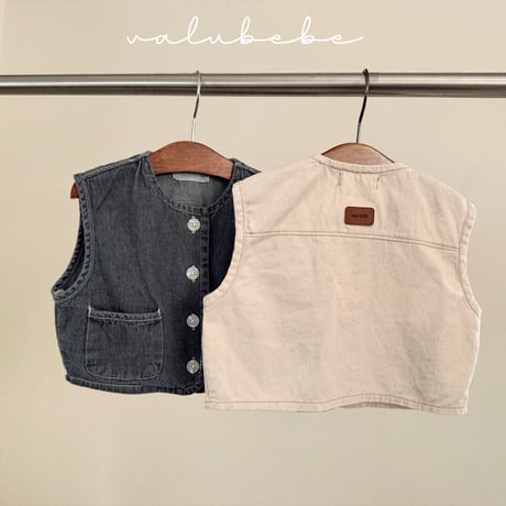 valubebe/60. over denim vest 6M-S
