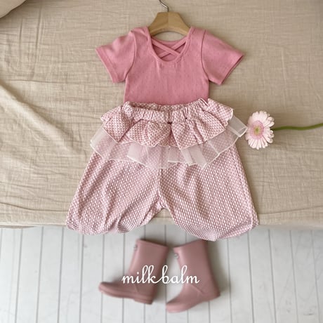milkbalm/26. check fril pants XS-XL