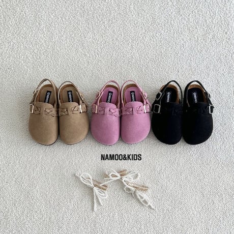 namoo/15. Madison Suede Slides (Detachable Decoration) 140-210