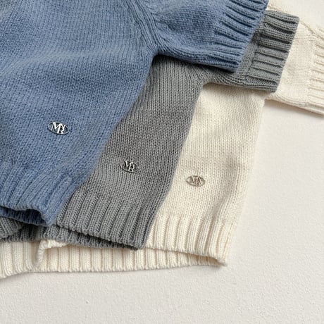 minirobe/10. emblem 3/4 Sleeve Knit  S-XL