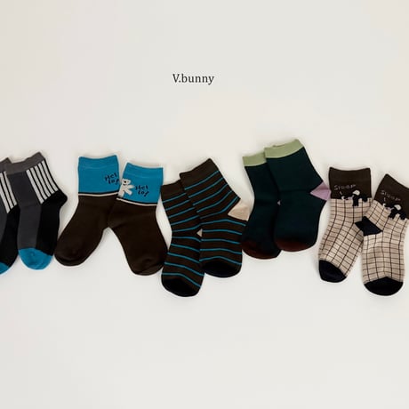vbunny/48. sleep socks set M(130-150)-XL(180-210)