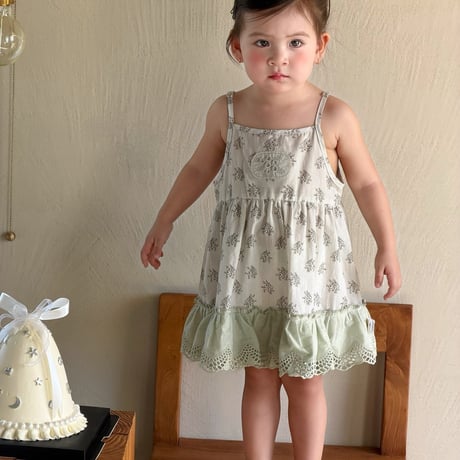 aiai/33. sei digital printing sleeveless one-piece S(6M-2Y)-XL(4-5Y)