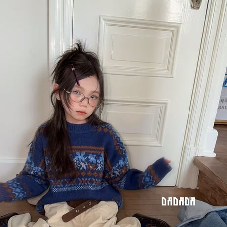 dadada/9. very blue knit M-XL