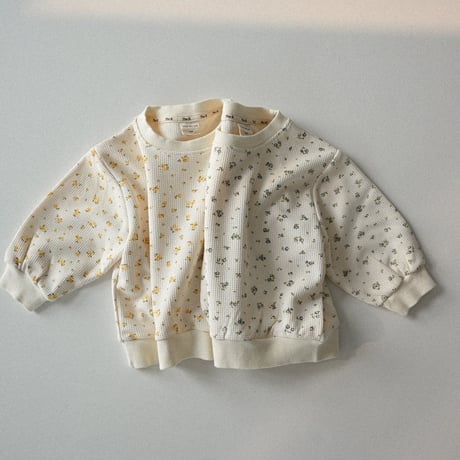 thebeige/8. Flower waffle sweatshirt XXS-L