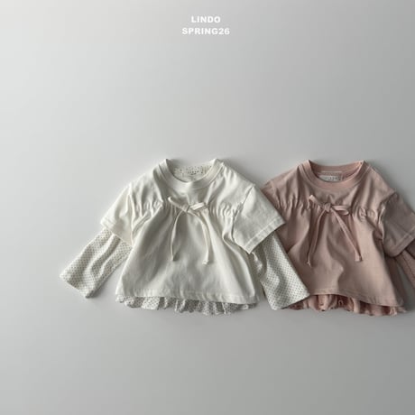 lindo/48. bb ribbon T-shirt XS-XL