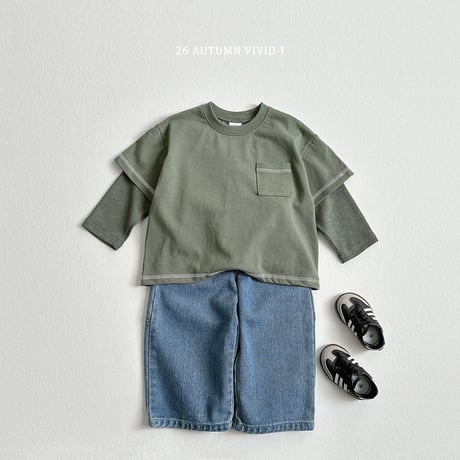 vividi/80. stitch rayerd T-shirt JS-JM