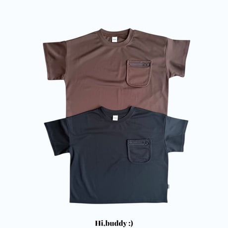 hibuddy/45. pocket zipper T-shirt S-XL