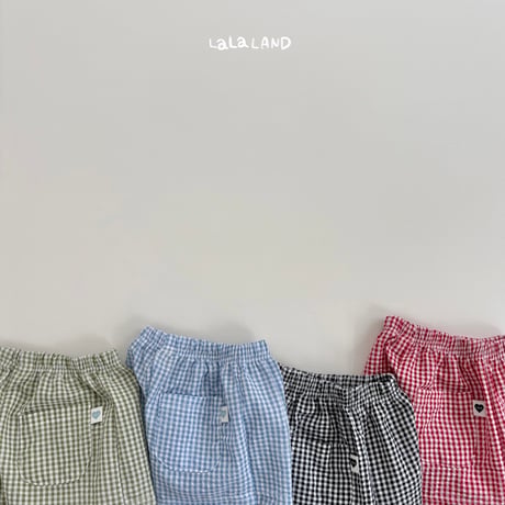 lalaland/6. jijimi check half pants XS-XL