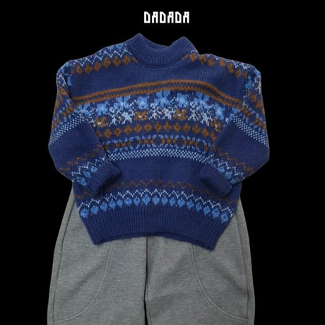 dadada/9. very blue knit M-XL