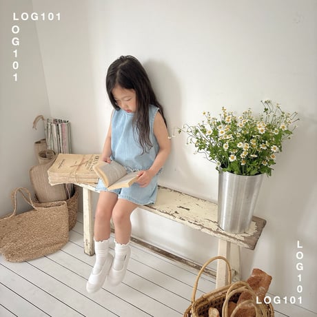log101/59. denim fril blouse S-XL