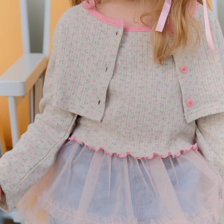 chouchoushasha/25. Flower Cardigan Set SET XS-XL