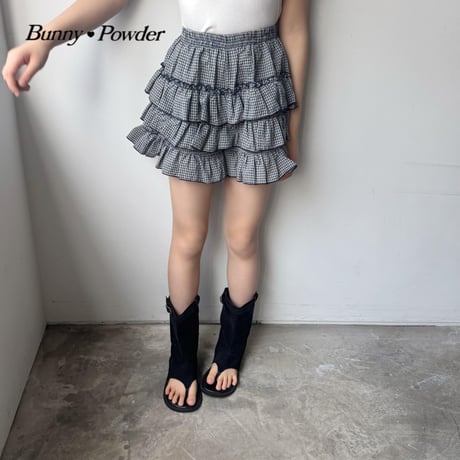 bunnypowder/124. check kangkang skirt pants 2XL-4XL