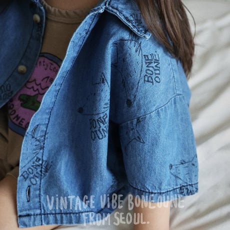 boneoune/14. denim shirt XS-XL