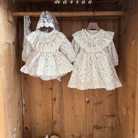 marron/19. nes ( flower ) one-piece XS-L