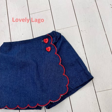 lago/25. embroidery wave pants S-JS