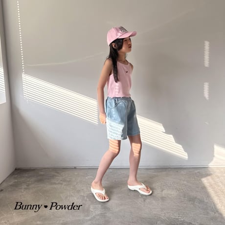 bunnypowder/206. heart denim half pants S-XL