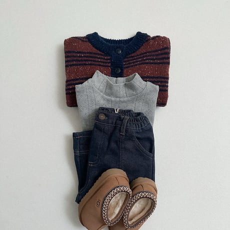 minirobe/26. Non-fade panel denim pants S-XL