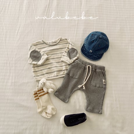 valubebe/14. wide waffle baggy pants 6M-18M