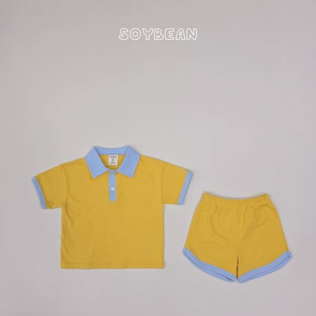 soybean/74. plan ) collar linger updown set XS-XL