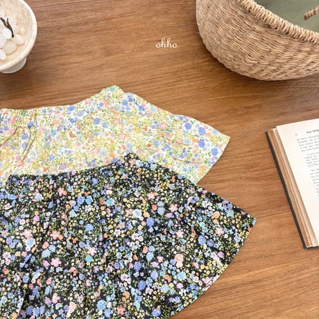 ohho/20. floral shirring skirt S-2XL