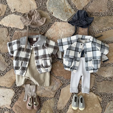 bebeholic/1. check jumper S(6-12M)-L(18M-24M)