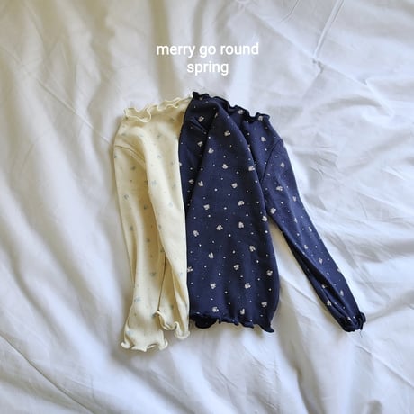 merrygoround/45. nalrari navy T-shirt XS-2XL