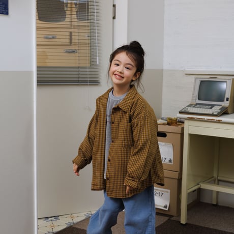 andbutter/26. Toffee Check Shirt XS-XL