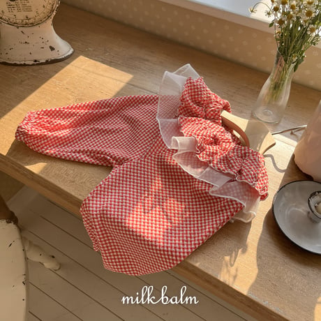 milkbalm/21. check fril pants XS-XL