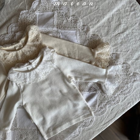 marron/37. lace T-shirt XS-L